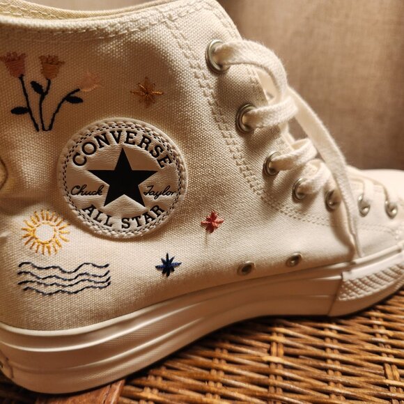 Converse Chuck Taylor All Star Platform It's Okay To Wander Sneakers Size 10 - Picture 6 of 16